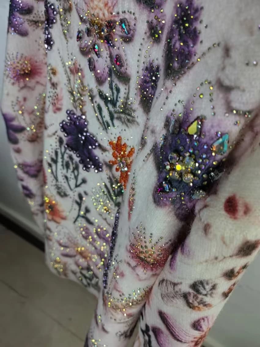Foto reale Sparkle Party Maglioni Autunno Inverno Maglieria Pullover pull femmes tendenze 2025 Donna Streetwear Y2K Maglione