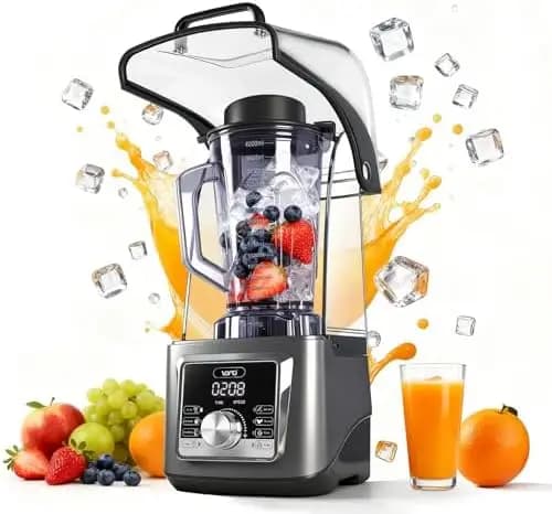 Frullatore Commerciale Silenzioso VONCI 2200W da 4 Litri con Insonorizzazione - Robusto per Frullati, Ghiaccio Tritato, Milkshake