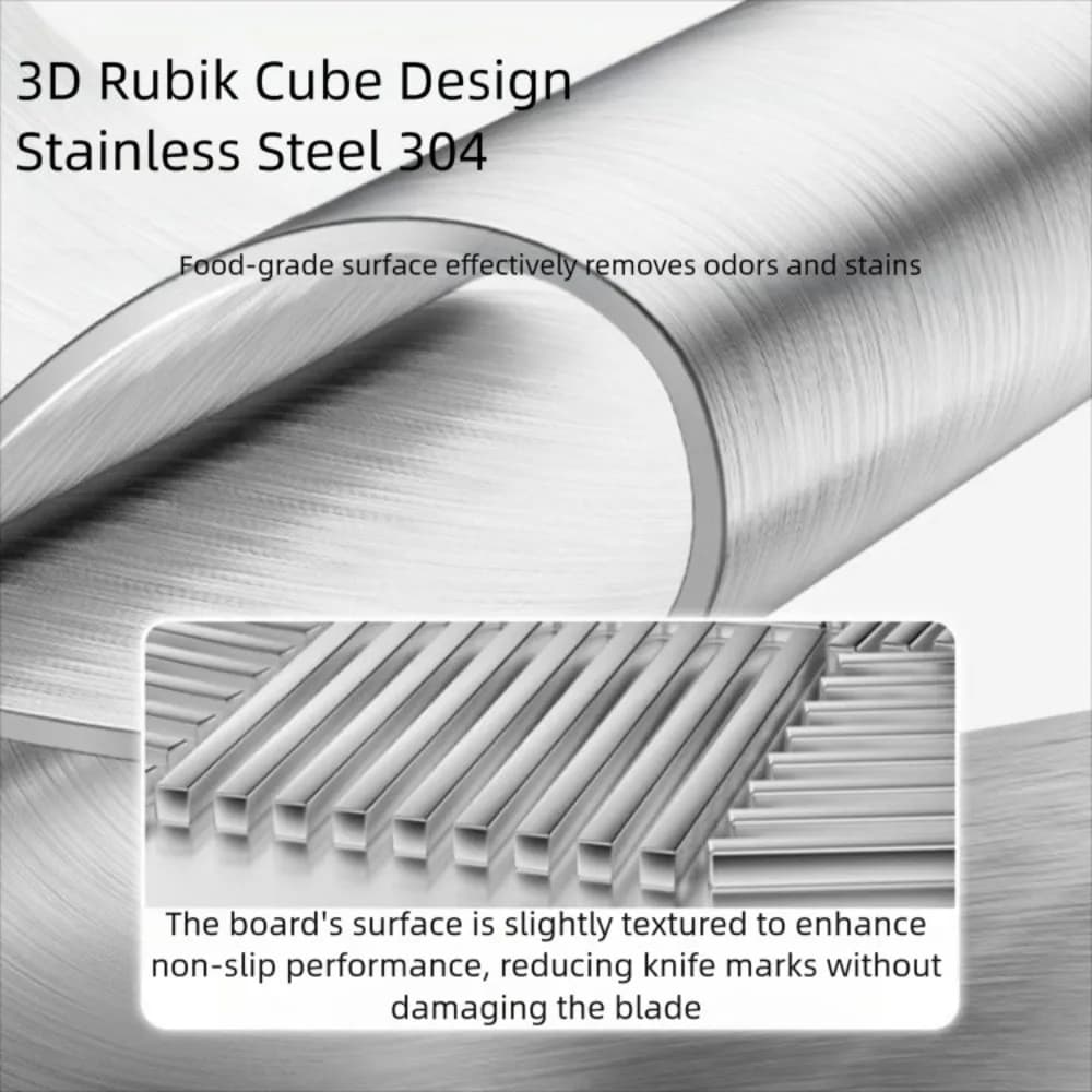 Stainless steel cutter Double-sided antibacterial cutting boards Vegetable and meat cutting tables stand-up carpets