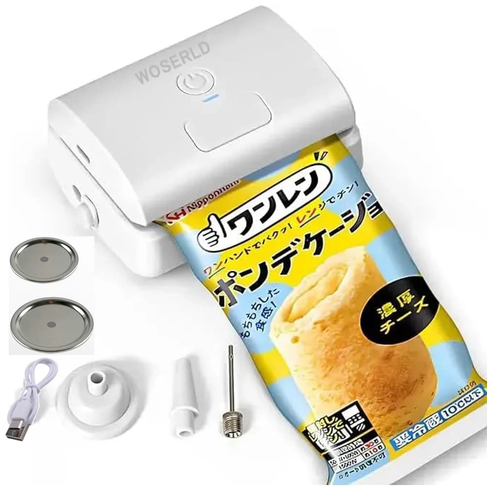 Unique 7 in 1 Automatic Home Mini Rechargeable Vacuum Sealer Pump Compressor Food Bag Heat seal Device Packaging Sealing Machine