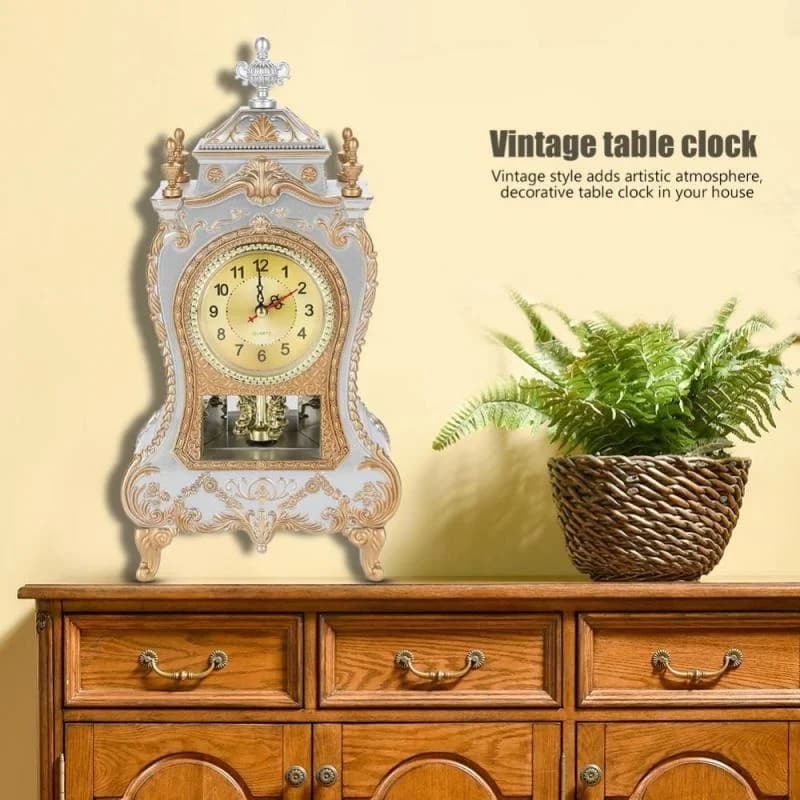 Orologio da Tavolo Vintage 2026, Orologio Classico con Pendolo per Salotto, Arredamento Imperiale Creativo