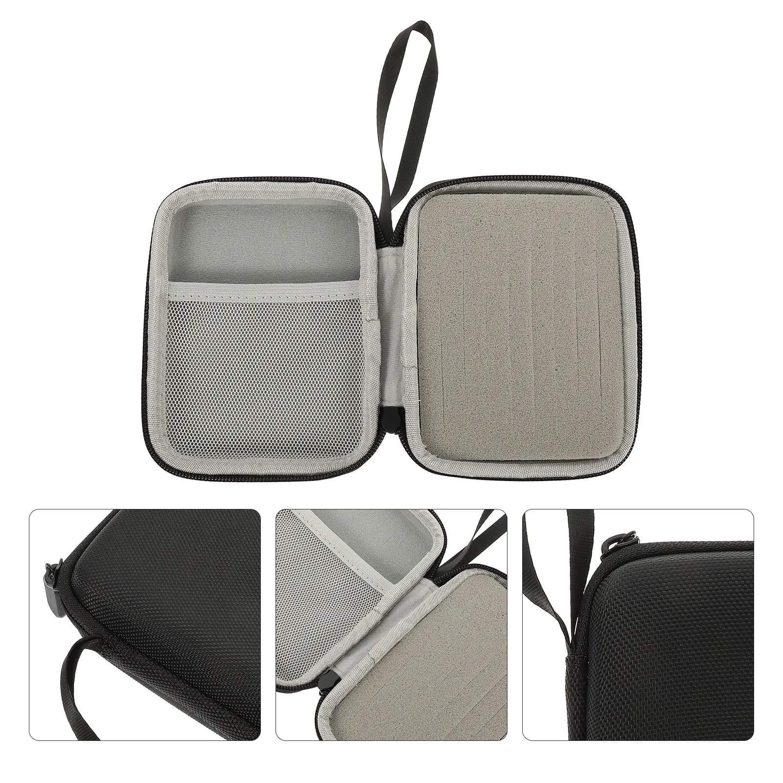 Custodia per plettri da chitarra premium, robusta, con cerniera, borsa da trasporto portatile, organizer per plettri e accessori