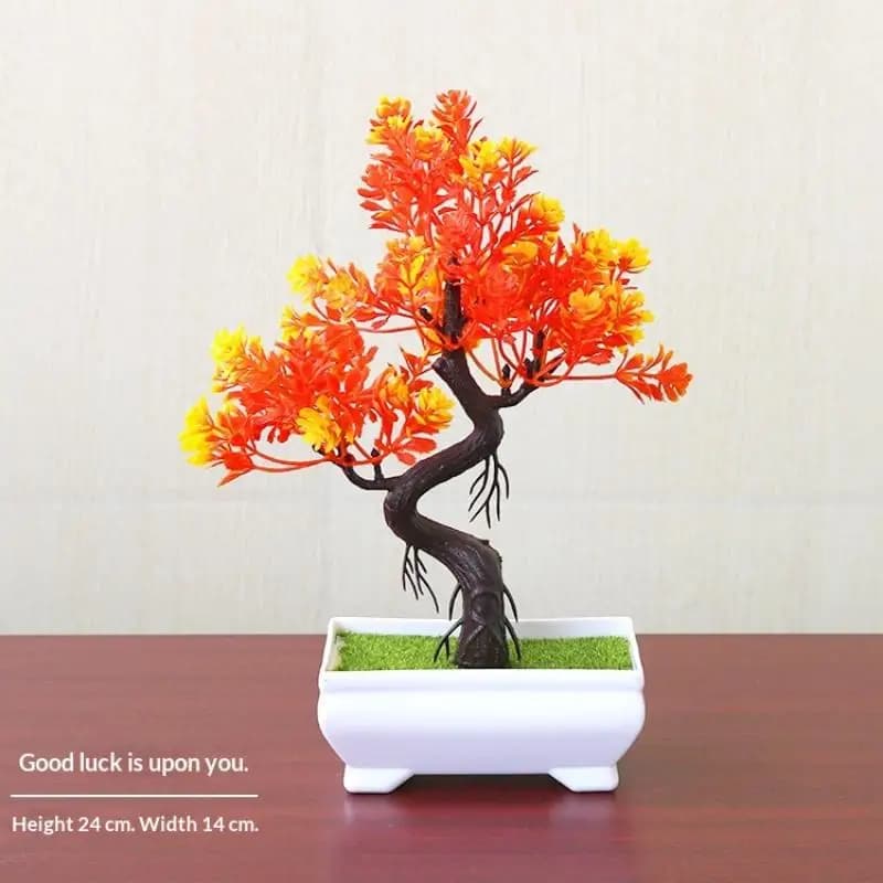 Zen Garden Ornaments, Table Decoration for Home and Room, Artificial Plants, Bonsai in Vase, Small Fin Tree in Vase