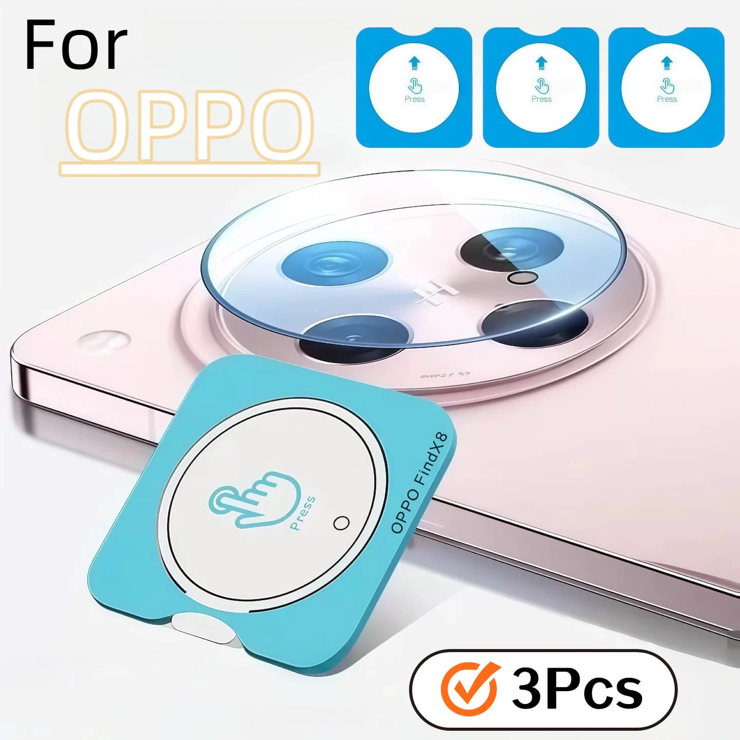 3Pcs Tempered Glass Camera Lens Protective Film for OPPO Find X9 X8S plus Ultra pro X8 X7 Rear Camera Protection