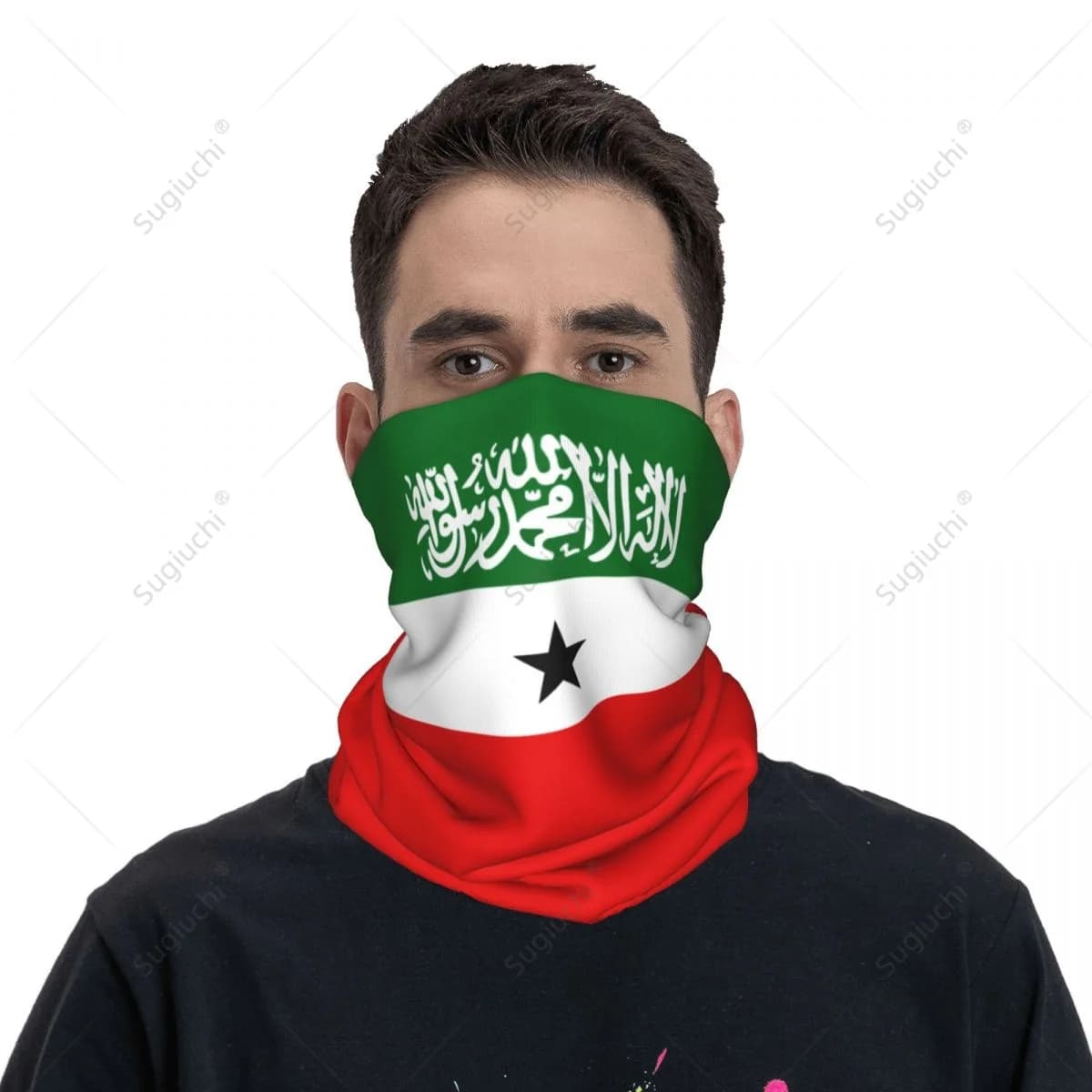 Fazzoletto da collo unisex con bandiera del Somaliland, sciarpa, collo, maschera, sciarpe, scaldacollo, bandana senza cuciture, copricapo, ciclismo, escursionismo