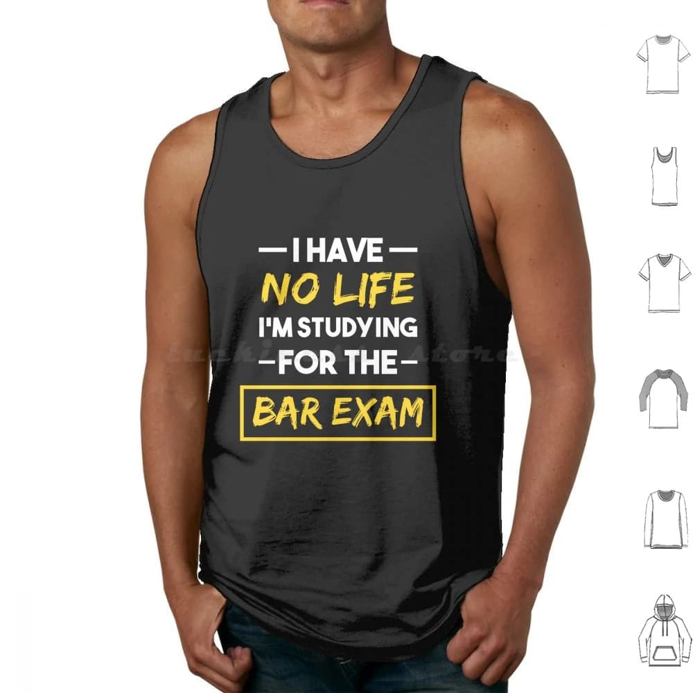 Esame di bar Non ho vita Regalo di laurea della scuola universitaria Canottiere senza maniche Non ho vita non sono per l'avvocato dell'esame bar