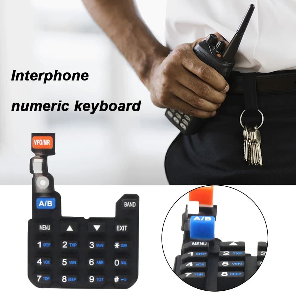Tastiera numerica digitale da 2 pezzi per Baofeng UV-5R UV-5RA UV-5RC UV-5RE tastiera Radio bidirezionale parti della tastiera Walkie Taklie