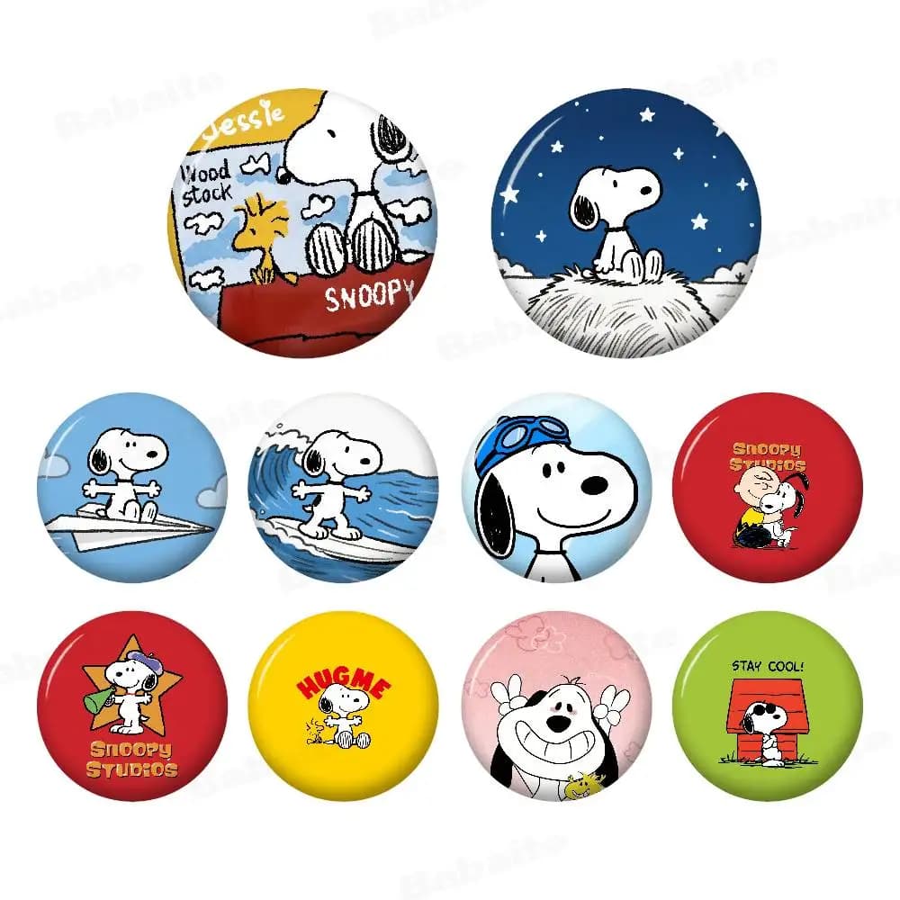 Popular Classic S-S-SnoopyS Anime Brooches Cute Cartoon Badge Jacket Jeans Lapel Pin Gift Accessorie