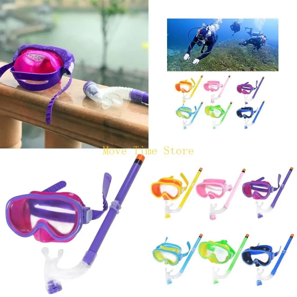 92ME Kid Snorkel Set, Snorkeling Gear Children Swimming Goggles Anti-Fog Diving Masks