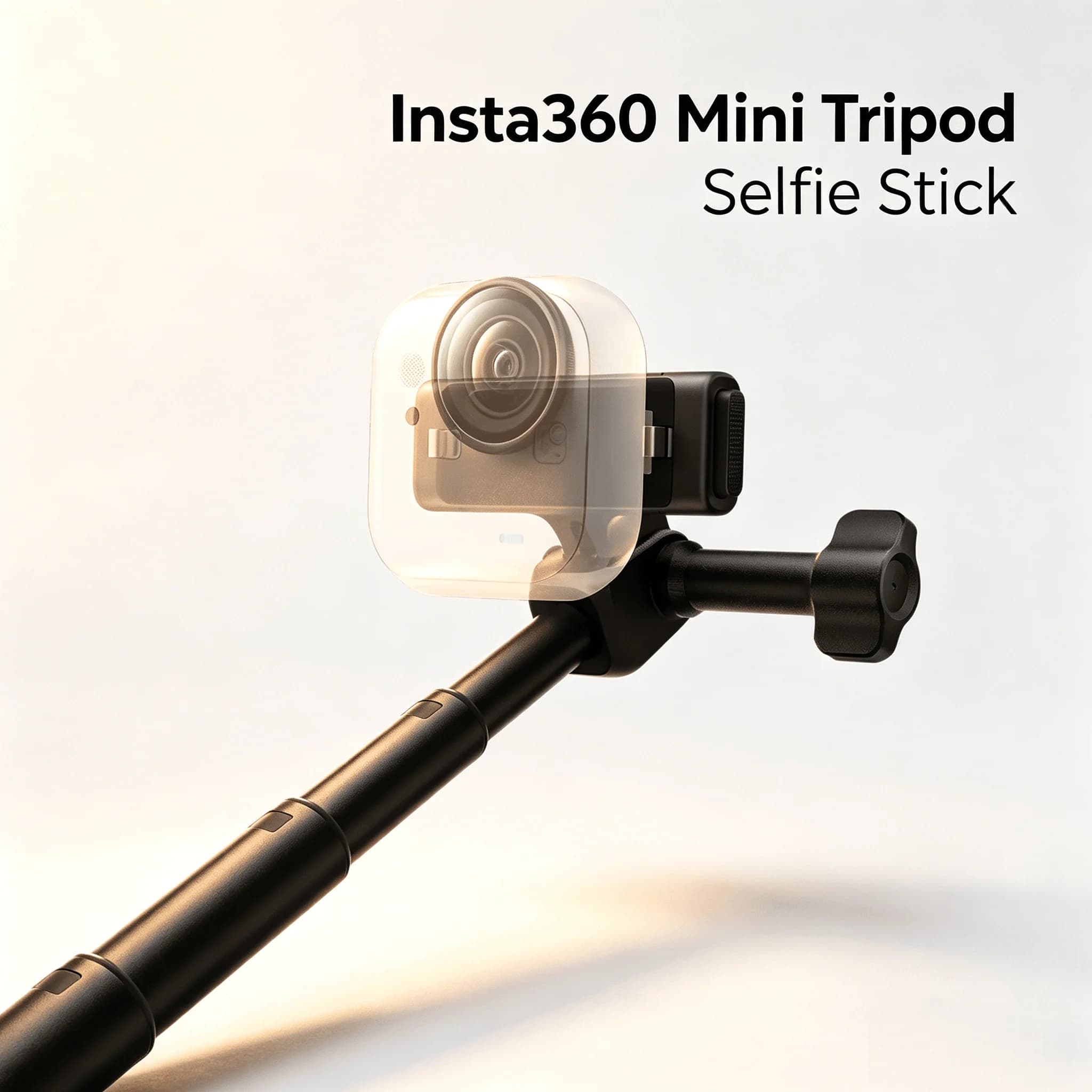 Supporto per telecomando, compatibile con Insta360, mini treppiede selfie stick 2.0, dimensioni compatte, vite da 1/4 per action camera