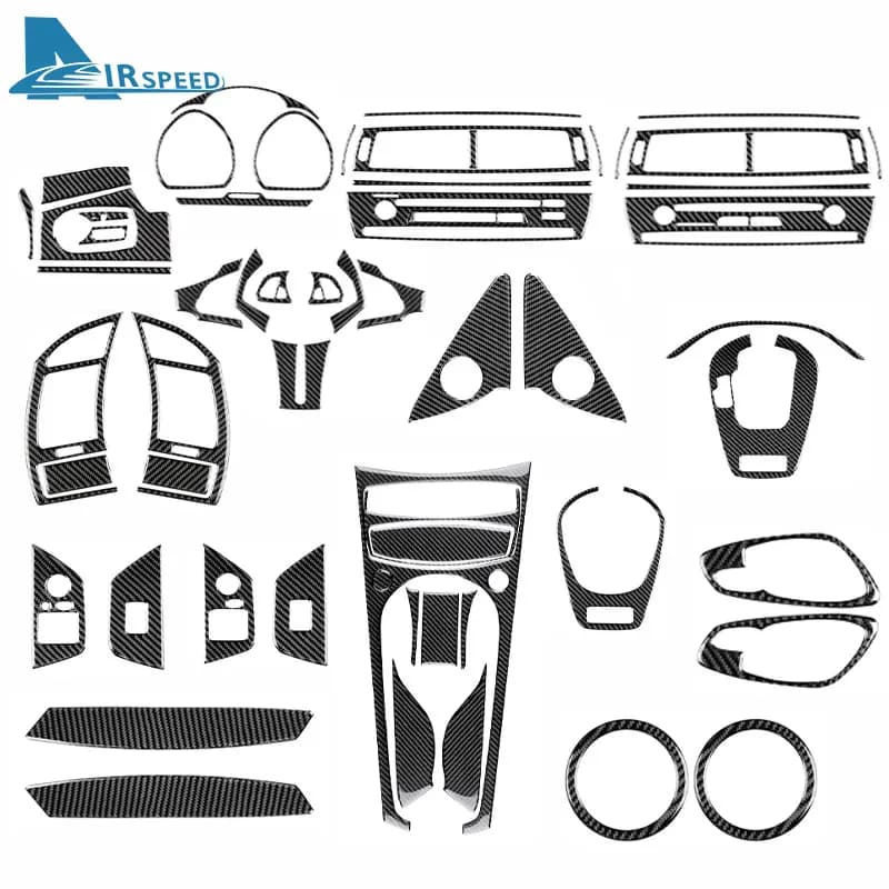Carbon Fiber Wall decal for BMW Z4 E85 E86 2003-2008 Accessories Interior Car Coating Decoration Gear Panel steering wheel