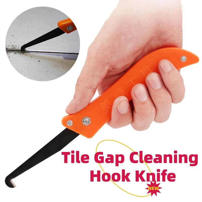 Nuovo strumento professionale per la riparazione di piastrelle con coltello a gancio per spazi vuoti, vecchia malta, per la pulizia della polvere, utensili manuali per la costruzione in acciaio
