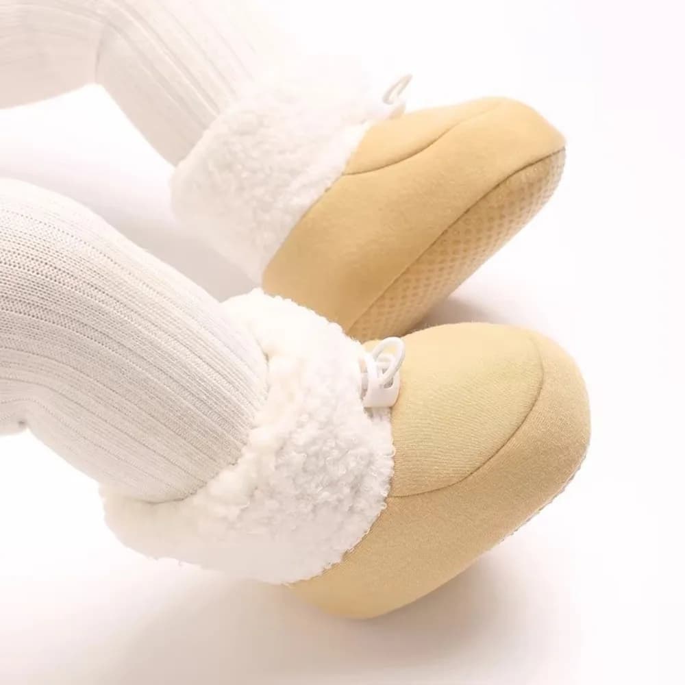 Comfortable Non-Slip Sole Infant Snow Boots Soft Bottom Lining Toddler First Walkers Thick Warm Furry Cotton Baby Walking Shoes