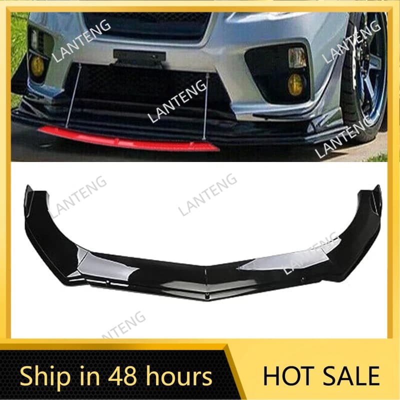 Front Bumper Splitter Lip For S-ubaru Legacy Car Spoiler Diffuser Deflector Bumper Cover Body Kit Trims Protector Black
