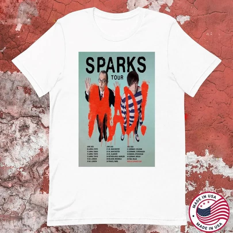 Sparks Mad Tour 2025 Cotton Unisex T Shirt All Size For Men BT1167