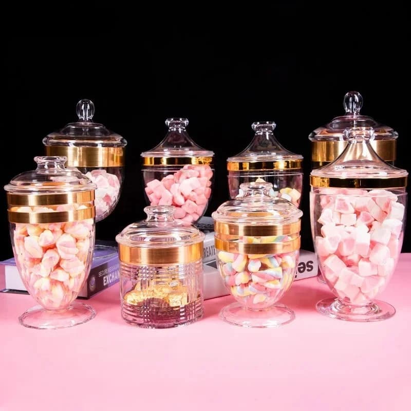 Sealed Mason Jars Food Grade Plastic Acrylic Candy Jar Kitchen Spices Grain Multigrain Dried Fruit Snack Storage Box Kitchen Jar