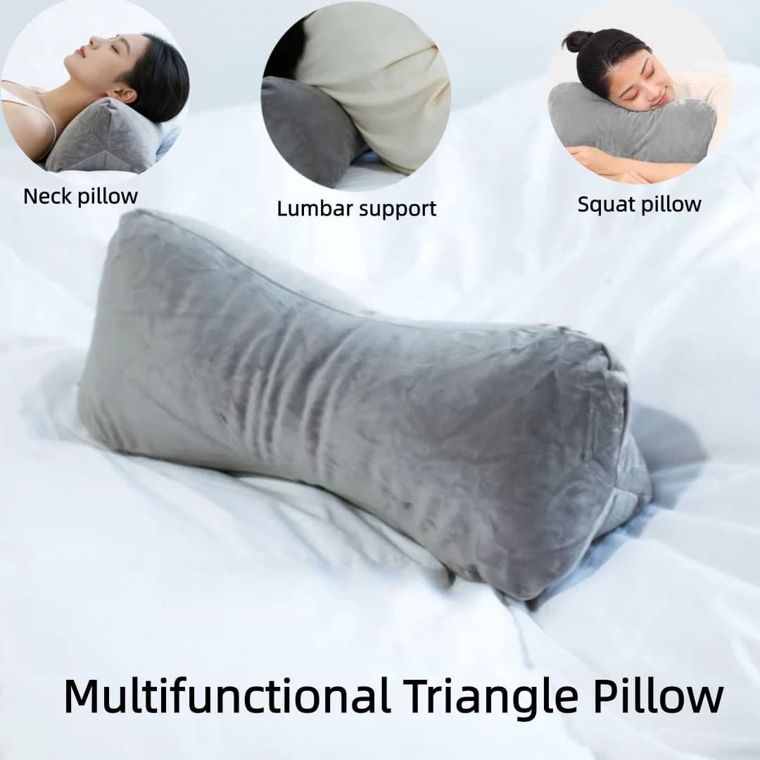 Cuscino Triangolare Multifunzionale, Cuscino per il Sonno, Cuscino per la Colonna Cervicale, Cuscino Lombare per Adulti, Cuscino Triangolare da Letto