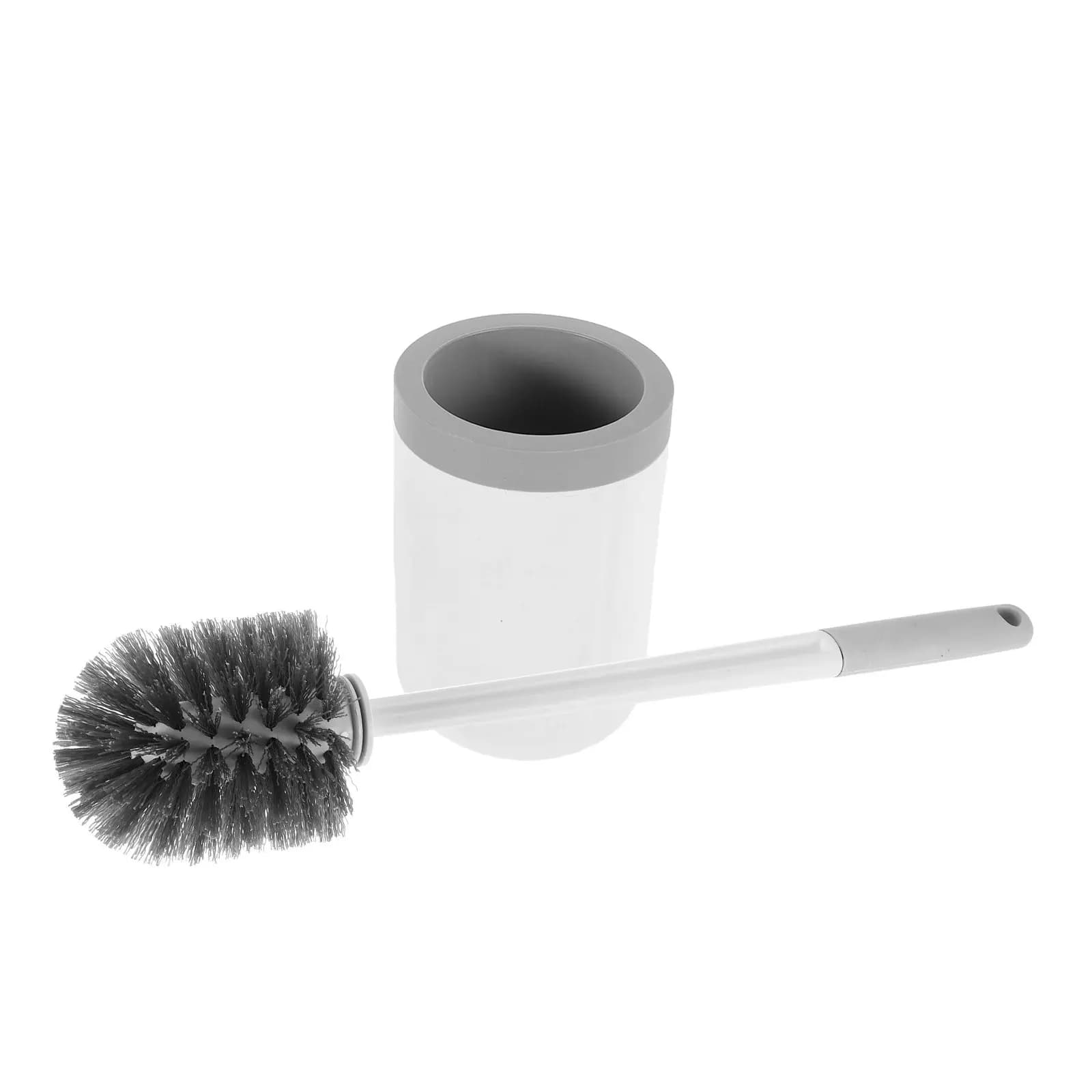 Set Portascopino WC a Parete con Manico Lungo, Setole Rotonde per Pulizia Delicata, Strumento per Bagno e Camper, Casa e Ufficio