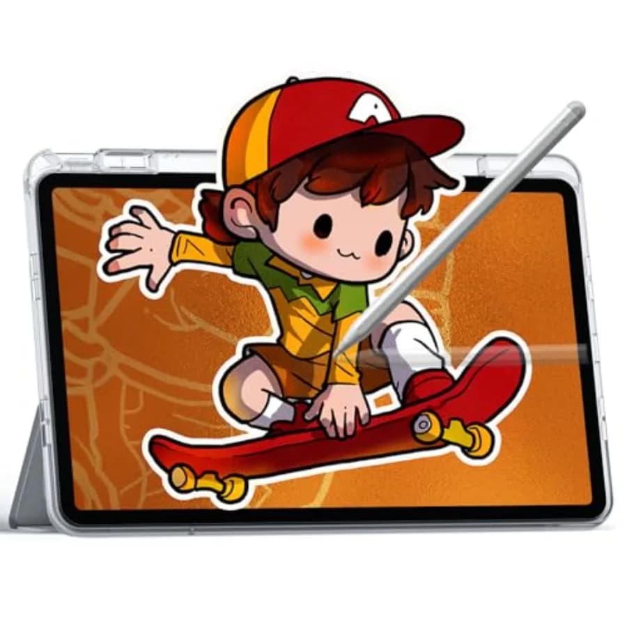 Custodia flip per tablet Android con stilo inclusa: display FHD IPS da 12 pollici con protezione per gli occhi, ideale per disegnare e prendere appunti, 16GB di RAM, 256GB di memoria, processore octa-core.