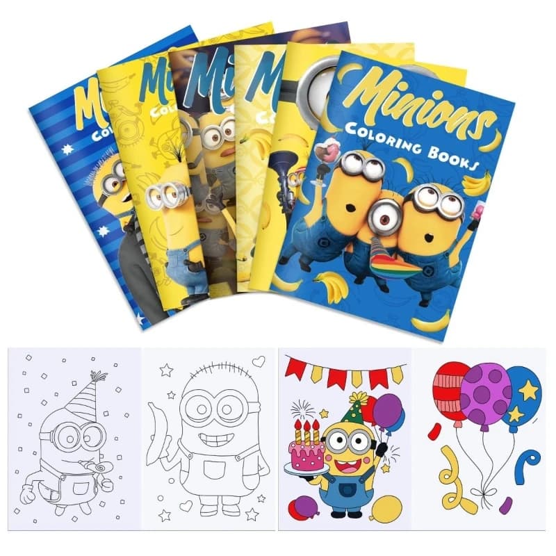Minions movie anime merchandise cartoon cute DIY coloring drawing book kawaii student stationery doodle book wholesale