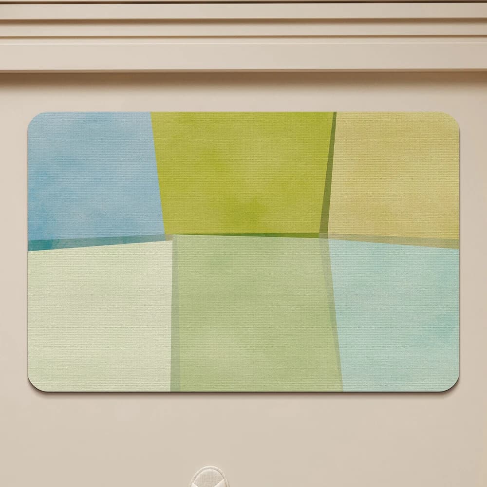 Geometric Bath Mat Grigie, Anti-slip and Rapid Drying, for Bathroom, Shower, Entrance and Bedroom
