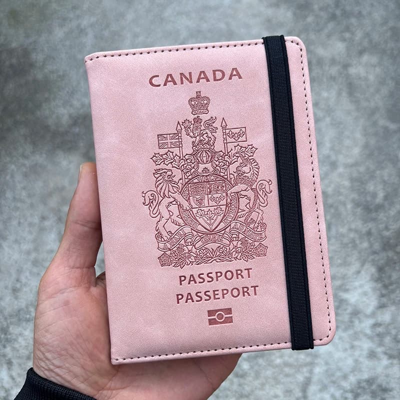 Copertina per passaporto canadese Portafoglio da viaggio Rfid da donna Copertine per passaporto per passaporti