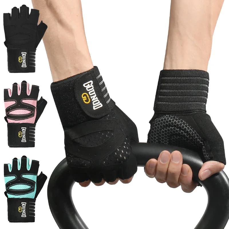 Wrist Support Anti Slip Breathable Gym Gloves Weight Lifting Training Gloves For Bodybuilding Powerlifting Workout