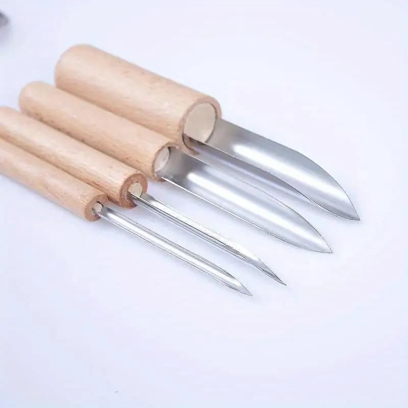 4Pcs Stainless Steel Clay Hole Puncher Ceramic Wax Polymer Modeling Sculpture Tools