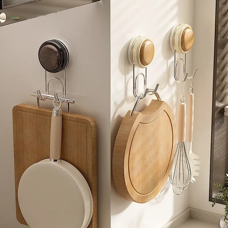 Gancio per tagliere da cucina LMM con ventosa, supporto per tagliere senza foratura, gancio per spatola senza lasciare segni