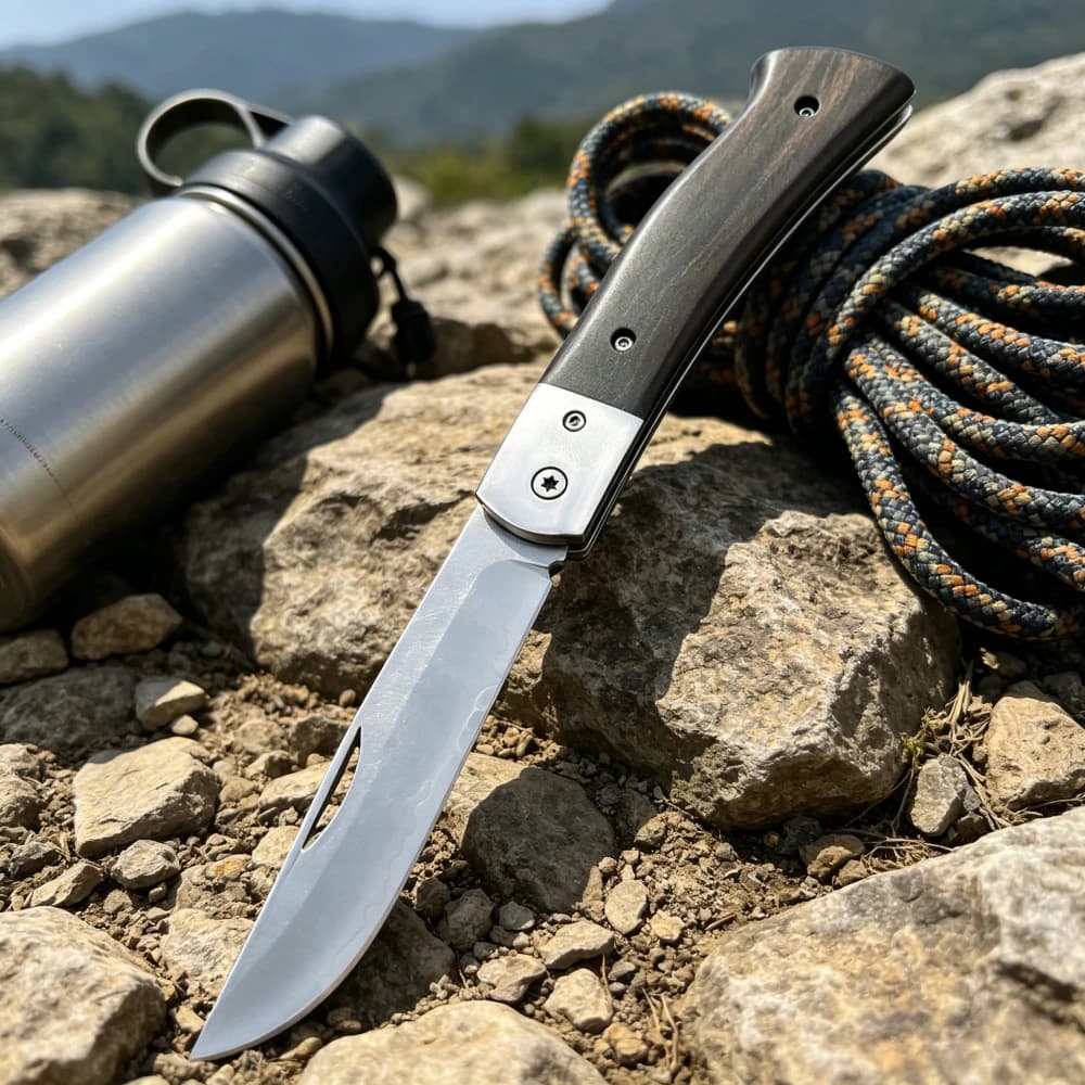 Folding Knife Outdoor Field Hiking Travel Camping Tent Barbecue Fishing Picnic Multi-functional Convenient Tool