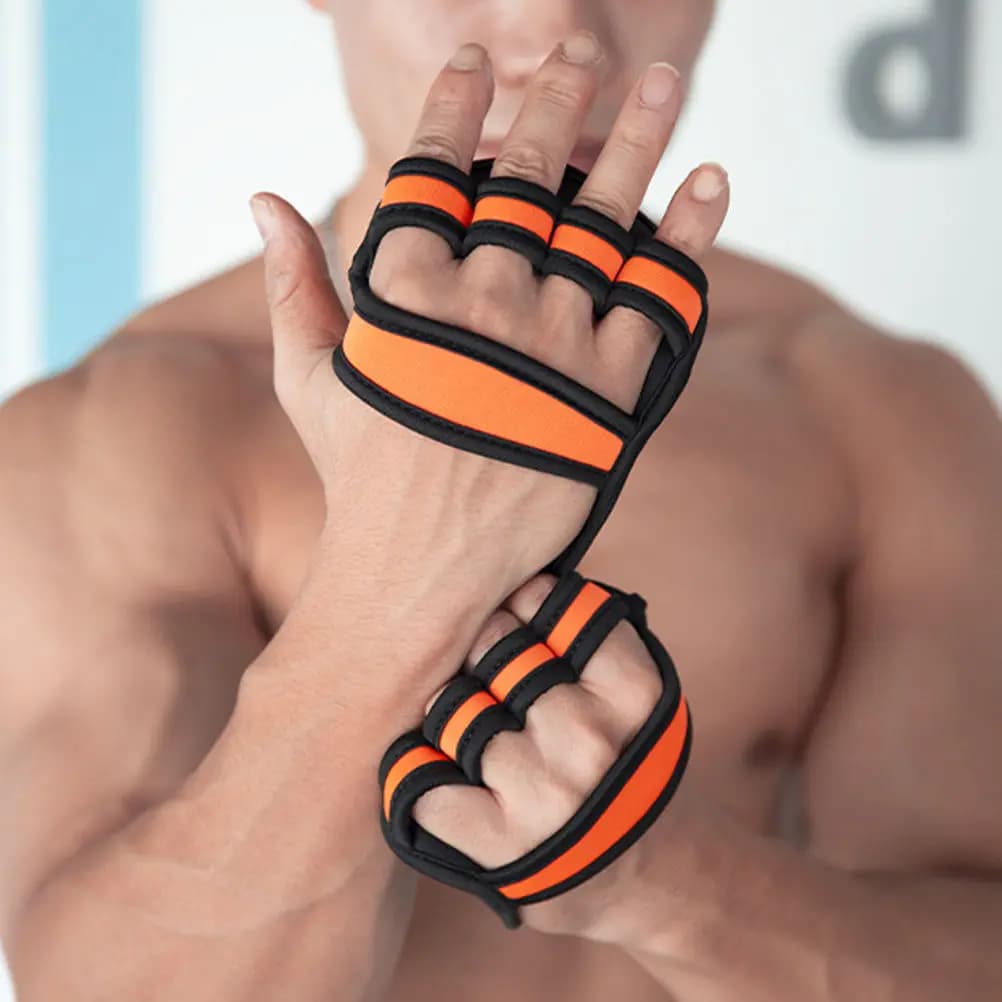 1 paio di guanti premium per sollevamento pesi, design traspirante, protezione antiscivolo per esercizi in palestra, per uomo e donna, allenamento fitness