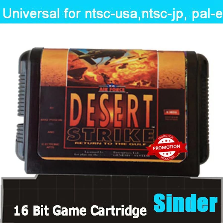 Scheda di gioco MD Desert Strike a 16 bit per Sega Genesis Mega Drive