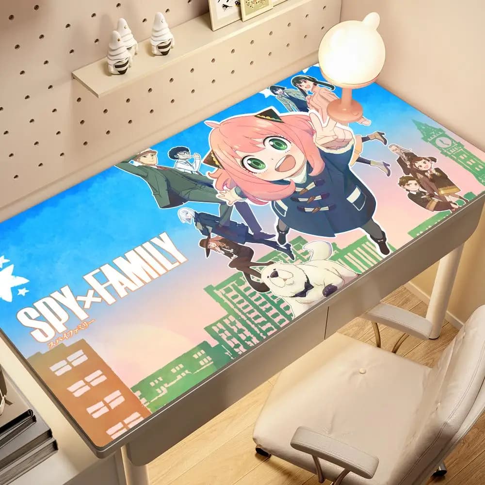 Anime Spy X Family Mouse Pad Anya Forger Loid Yor Bond Mousepad Computer Manga Keyboard Pad accessori da gioco di grandi dimensioni tappetino da scrivania