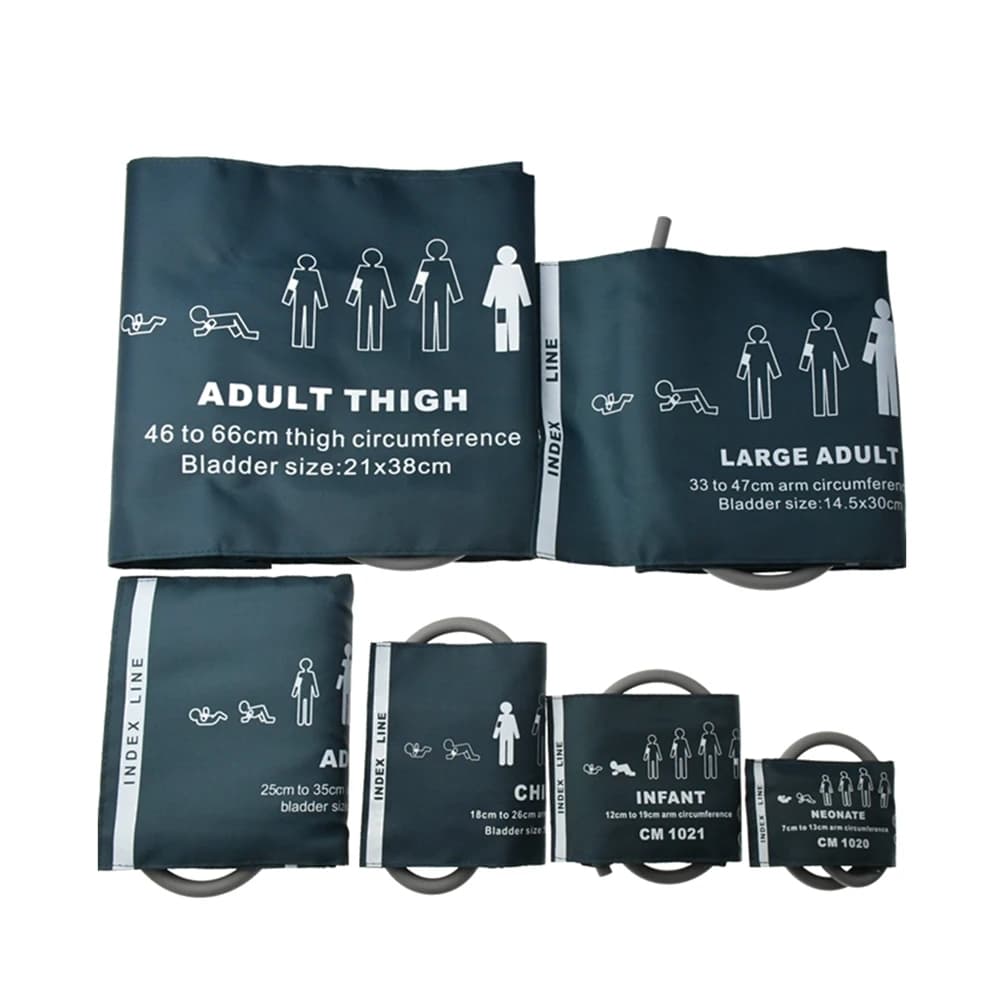 NIBP Sphygmomanometer for adults, big size, for babies, with single/double tube and LC-03 connector
