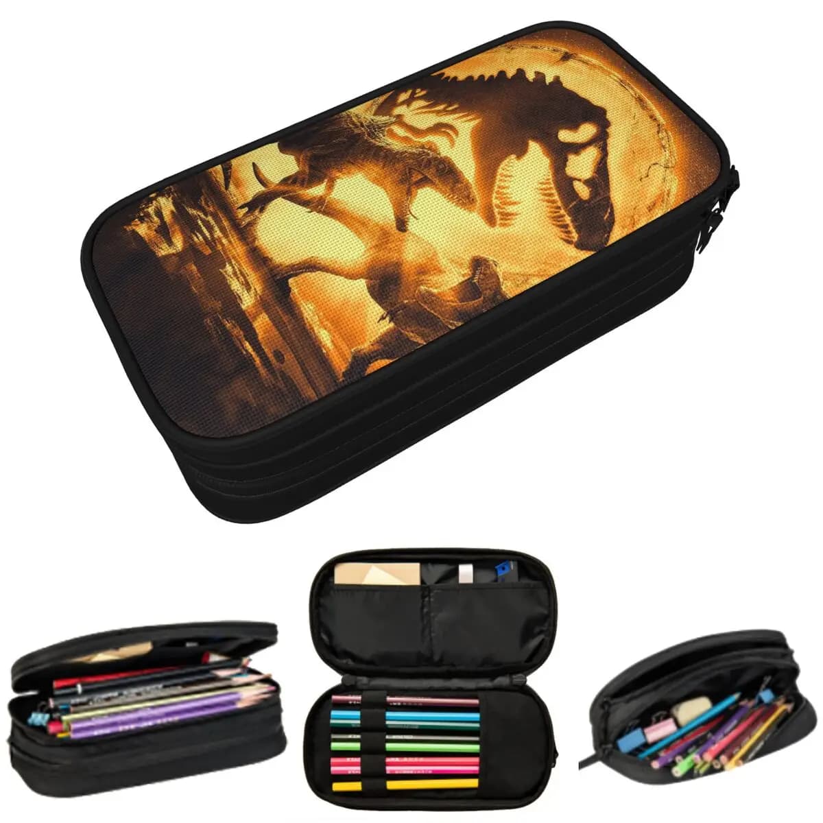 Astuccio per matite Jurassic Park Jurassic World a forma di dinosauro per bambini, regalo, portapenne, borsa per cancelleria, portaoggetti per penne