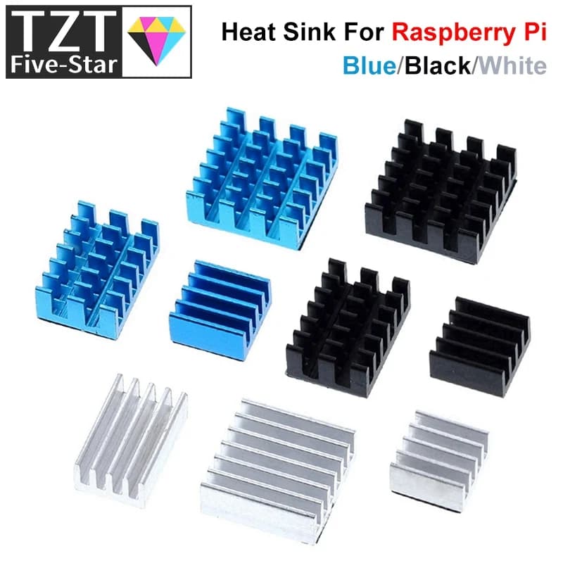 Per Raspberry Pi 4 Dissipatore di calore 3 pezzi Raspberry Pi 4B Dissipatore di calore in alluminio Kit di raffreddamento del radiatore Dispositivo di raffreddamento per Raspberry Pi 4 Modello B