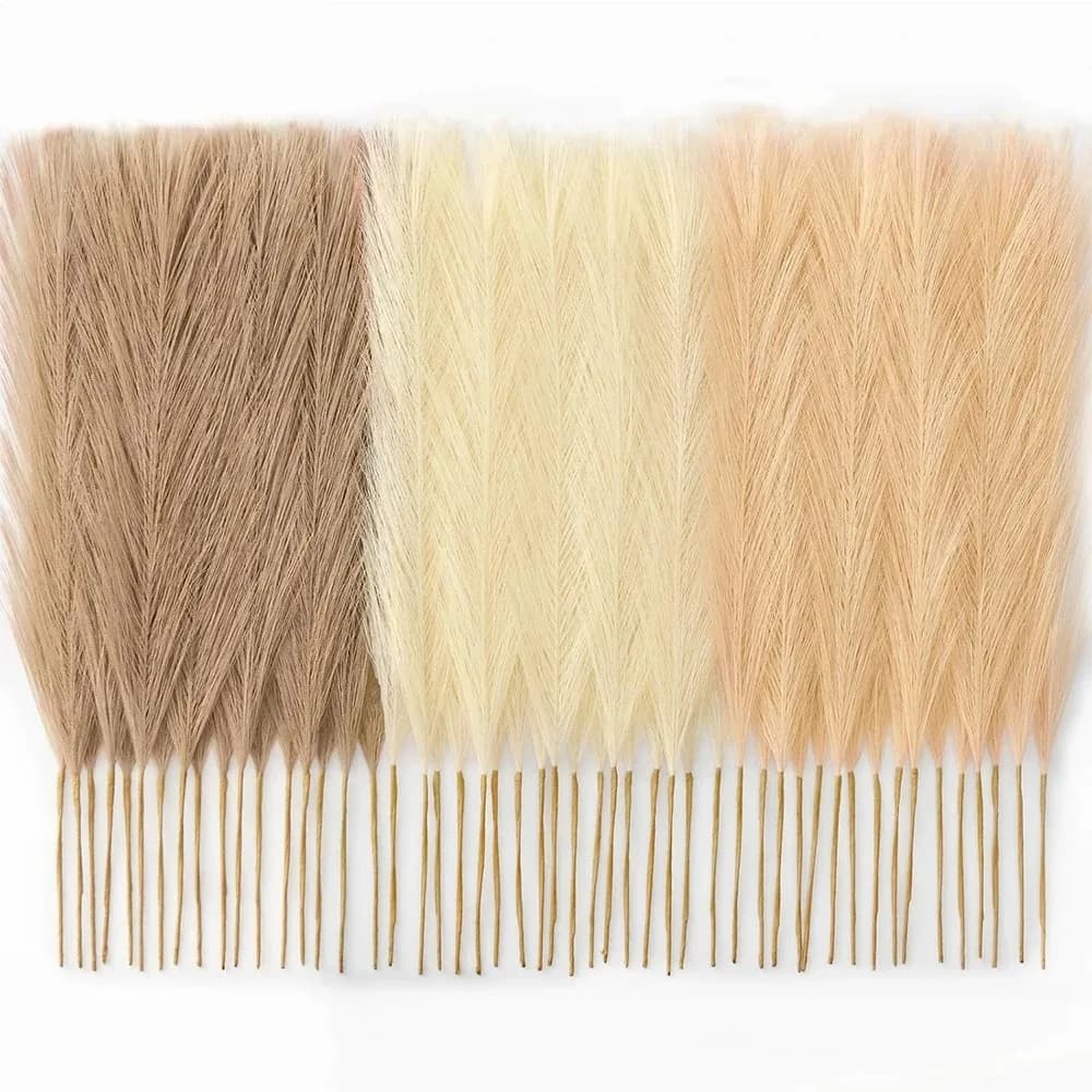 15 Pezzi di Erba della Pampa Artificiale Realistica, Steli Finti da 55CM per Decorazioni Casa, Giardino, Matrimoni, Riempimento Vasi e Ornamenti