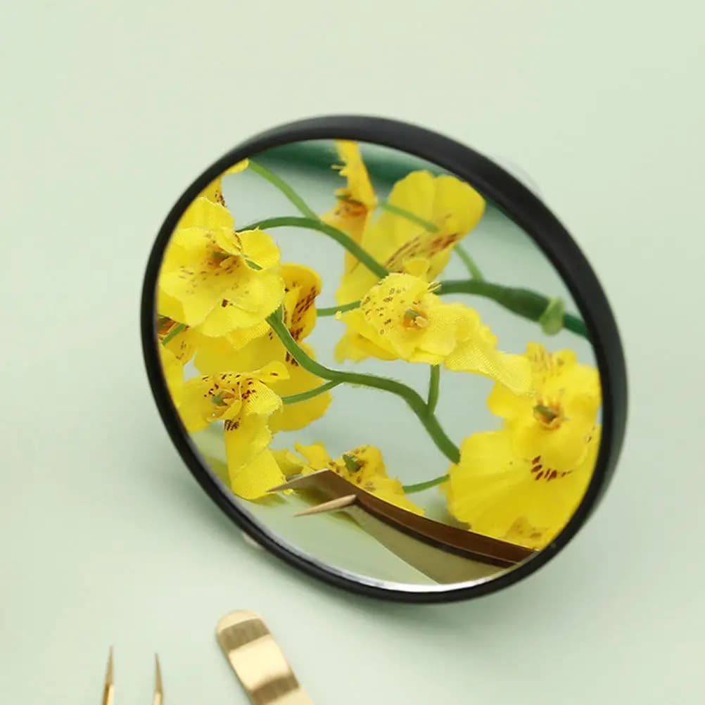 Set di 3 Specchi Portatili per Trucco con Lente d'Ingrandimento e Ventosa, Specchio Compatto Rotondo per Casa, Viaggio, Bagno e Toeletta