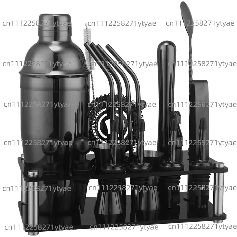 Vacuum Plated New Acrylic Set, Ice Pinch Popsicle Cocktail Shaker Bar Tool 20-piece Set