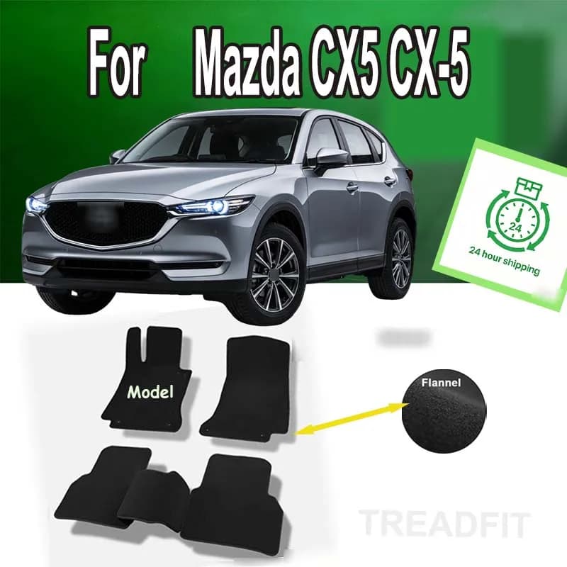 Tappetini in Nylon Scamosciato Specifici per Mazda CX5 CX-5 2017–2025 KF, Impermeabili e Antiscivolo