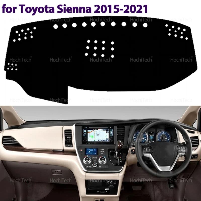 For Toyota Sienna 2015-2021 Dashboard Cover Dash Board Mat Carpet Pad Shade Cape Blanket Left Right Hand Drive Car Accessories