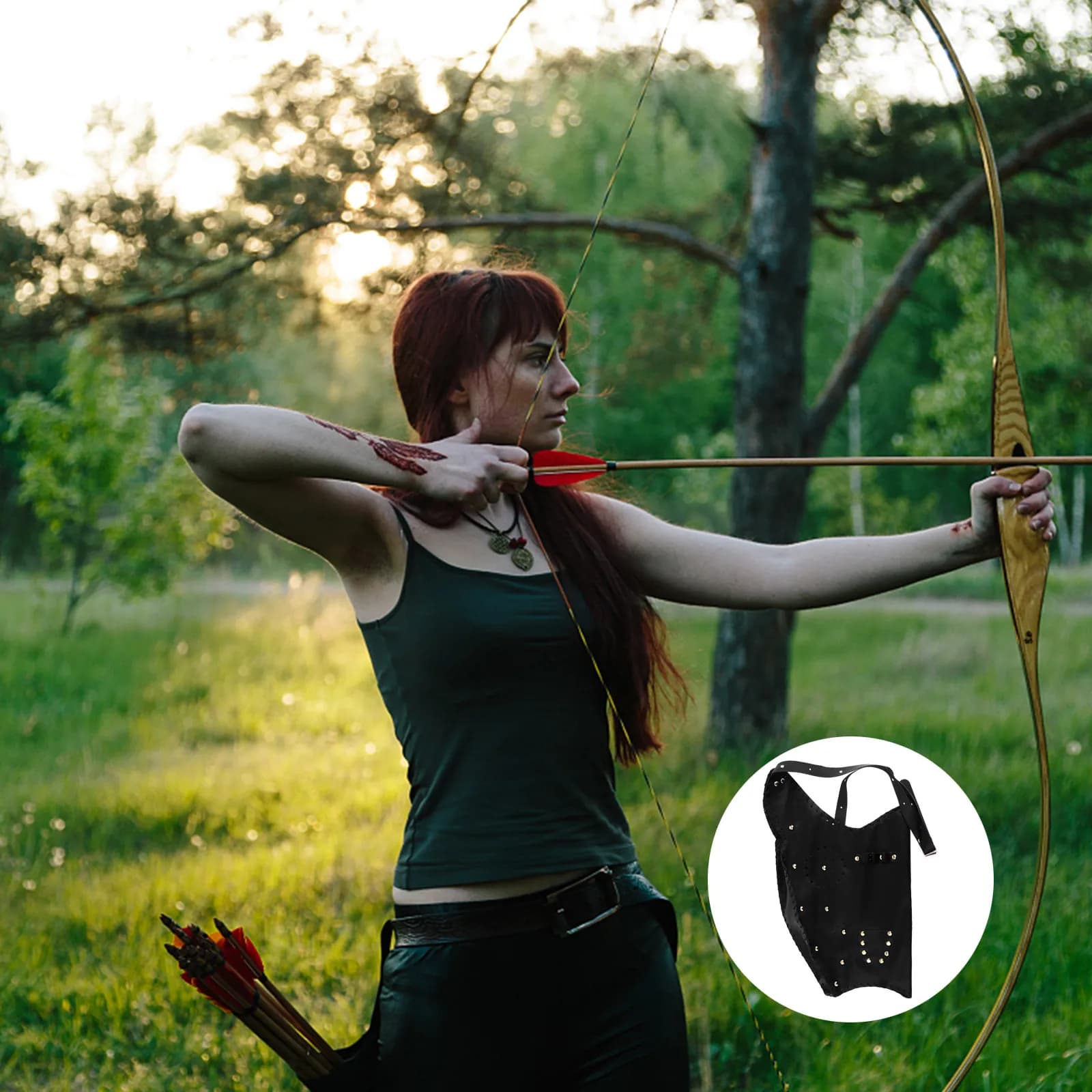 1Pcs Bow Arrow Holder Outdoor Back Bag Archery Target Shooting Equipment Bag Outdoor Arrow Holder