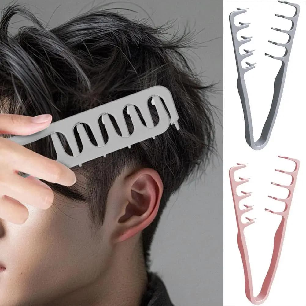 Texture soffice Pettine per lo styling Volumizzante Spazzola per capelli a denti larghi Strumenti per arricciare Radici soffici Copertura per cucitura dei capelli Frangia Pettine per parrucchiere