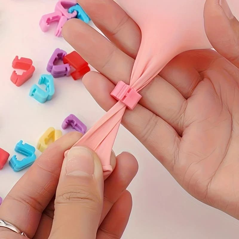 99 clip per sigillare palloncini - Strumento per fascette in plastica colorata per decorazioni per feste, matrimoni, feste giovanili, compleanni e compleanni