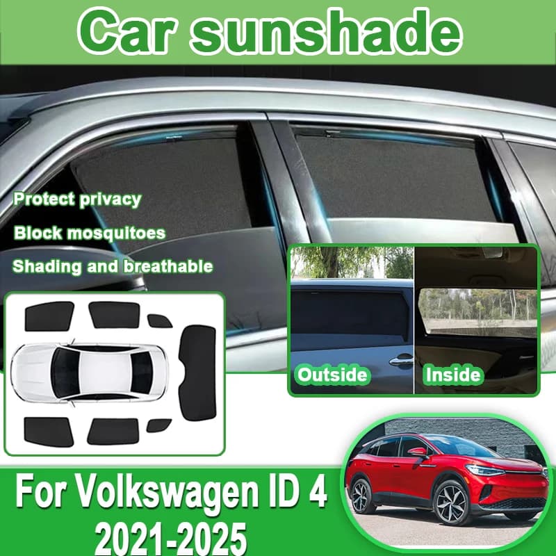 Per Volkswagen ID.4 VW ID4 Kit Carrozzeria 2025-2021 Tendine Parasole a Rete per Auto, Tendine Parasole per Parabrezza, Visiere Parasole, Accessori Parasole per Finestrini Laterali