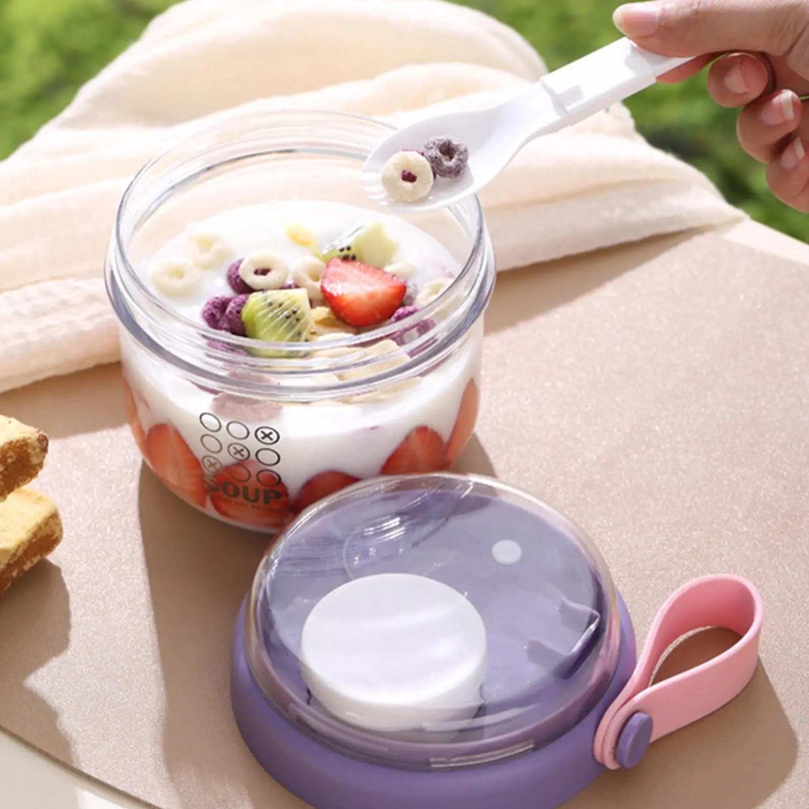Contenitori per Insalata con Coperchio Ermetico, per Overnight Oats, Latte e Preparazione Pasti