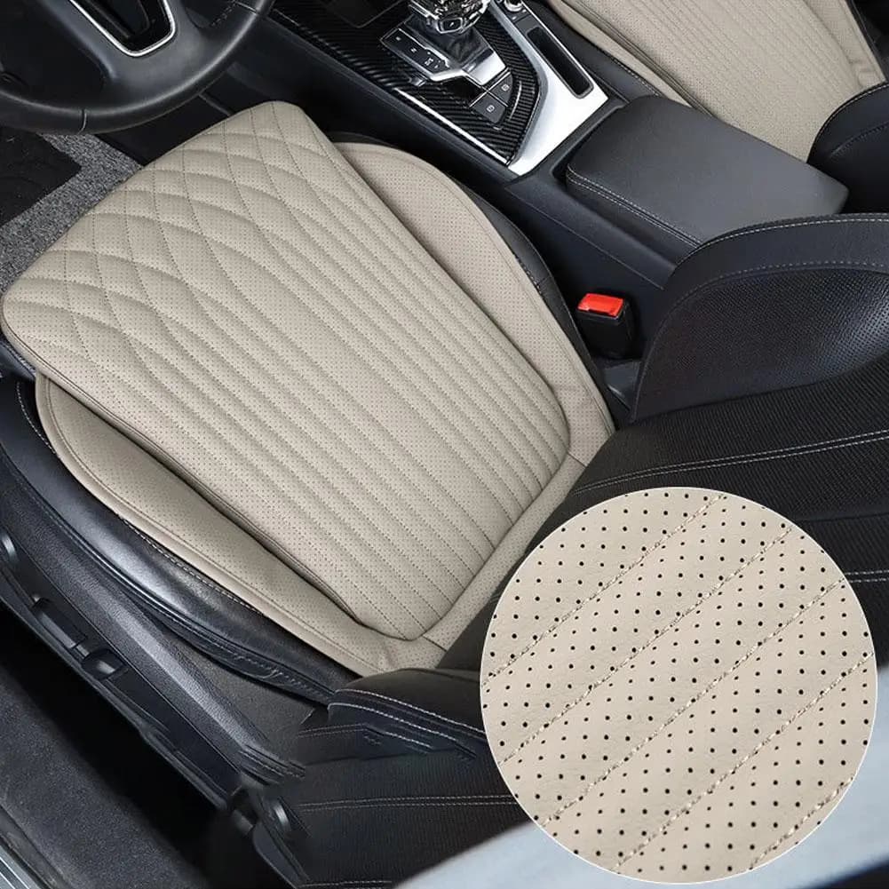 54 cm universal car seat cushion - Breathable leather with anti-slip handle, high bounce sponge support cushion for commercial vehicles