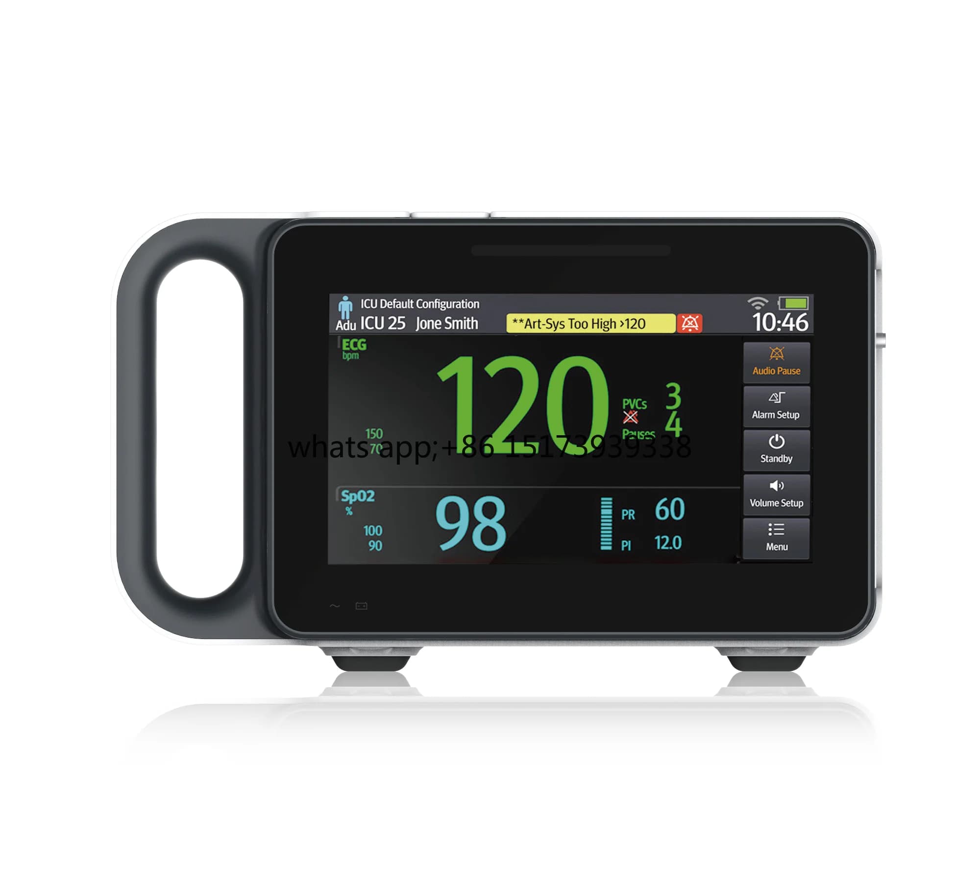 Portable Veterinary Handling for Cats, Dogs, Horses, Pets, Includes Pulsossimeter, NIBP Temperature Sensor for Pets