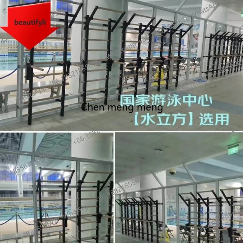 D185 Indoor Fitness Equipment with Frame for Families, for Tractions, Parallel, Rehabilitation, Training, Dancing and Stretching Legs