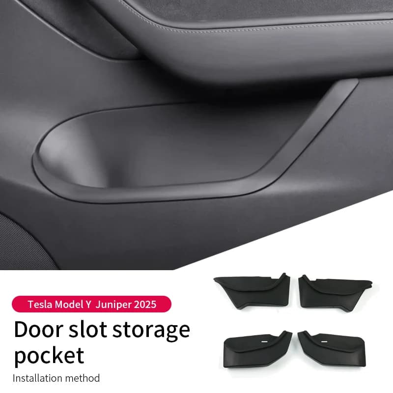 Per Tesla Mode Y Juniper 2025 Maniglia per portiera per auto Scatola di immagazzinaggio TPE Custodia per organizer Accessori interni resistenti all'usura impermeabili